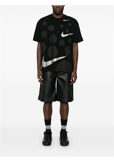 T-shirt con logo Swoosh in nero Comme des garcons black x nike - unisex COMME DES GARCONS BLACK X NIKE | 1OT1010521